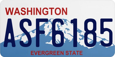 WA license plate ASF6185