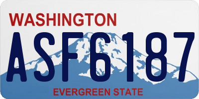 WA license plate ASF6187