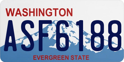 WA license plate ASF6188