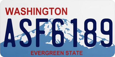WA license plate ASF6189