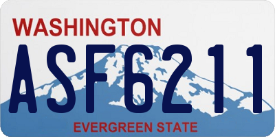 WA license plate ASF6211