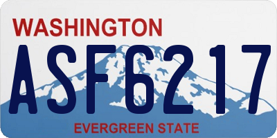 WA license plate ASF6217