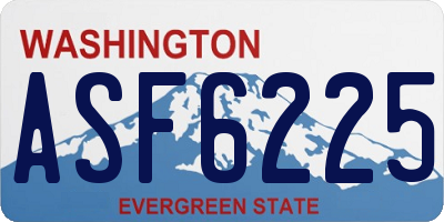 WA license plate ASF6225
