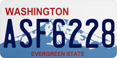 WA license plate ASF6228