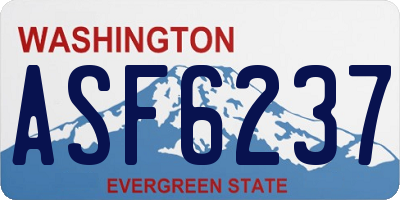 WA license plate ASF6237