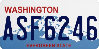 WA license plate ASF6246