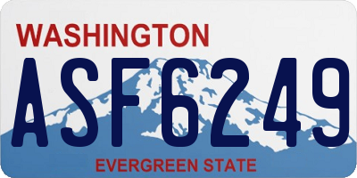 WA license plate ASF6249