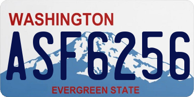 WA license plate ASF6256