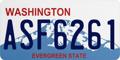 WA license plate ASF6261