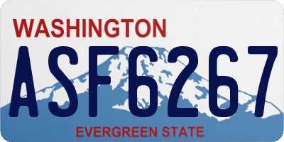 WA license plate ASF6267
