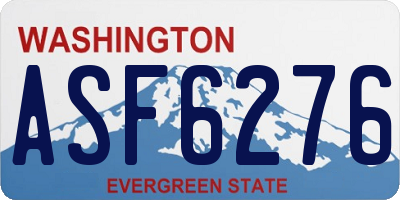 WA license plate ASF6276