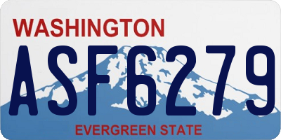 WA license plate ASF6279
