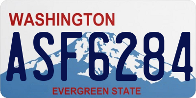 WA license plate ASF6284