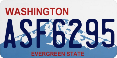 WA license plate ASF6295
