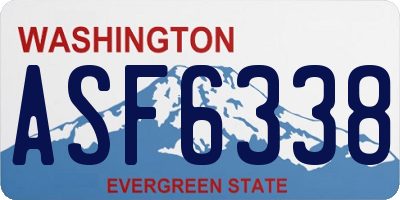 WA license plate ASF6338