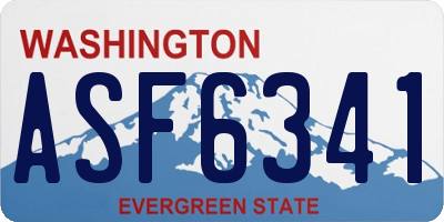 WA license plate ASF6341