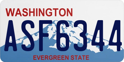 WA license plate ASF6344