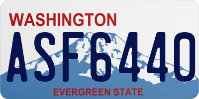 WA license plate ASF6440