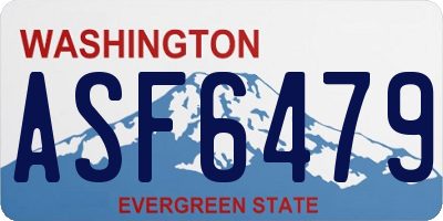 WA license plate ASF6479