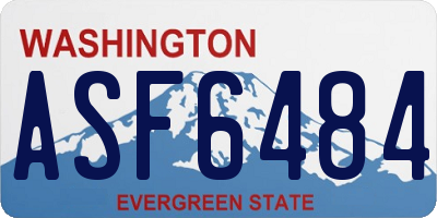 WA license plate ASF6484