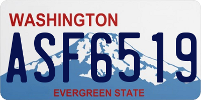 WA license plate ASF6519