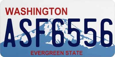 WA license plate ASF6556