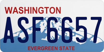 WA license plate ASF6657