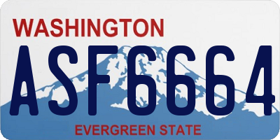 WA license plate ASF6664