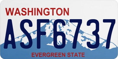 WA license plate ASF6737