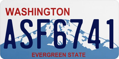 WA license plate ASF6741