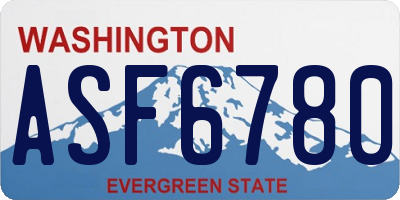 WA license plate ASF6780