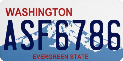 WA license plate ASF6786