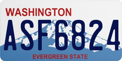 WA license plate ASF6824