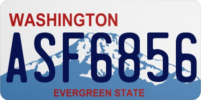 WA license plate ASF6856
