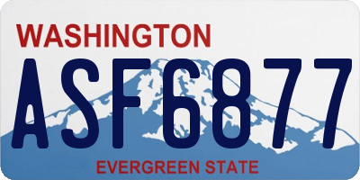WA license plate ASF6877