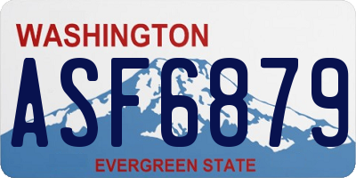 WA license plate ASF6879