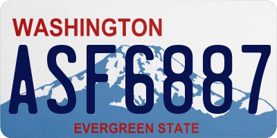 WA license plate ASF6887