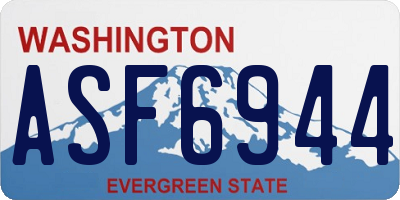 WA license plate ASF6944