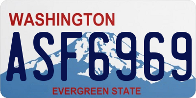 WA license plate ASF6969