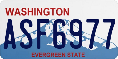WA license plate ASF6977