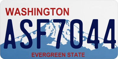 WA license plate ASF7044