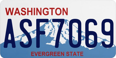 WA license plate ASF7069