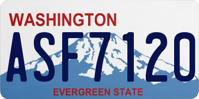 WA license plate ASF7120