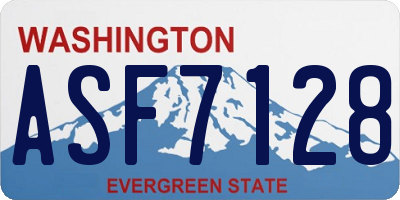 WA license plate ASF7128