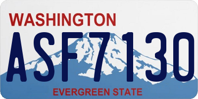 WA license plate ASF7130
