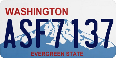 WA license plate ASF7137