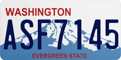 WA license plate ASF7145