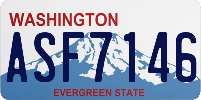 WA license plate ASF7146