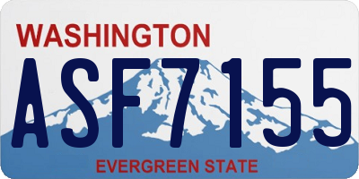WA license plate ASF7155