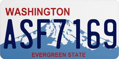 WA license plate ASF7169